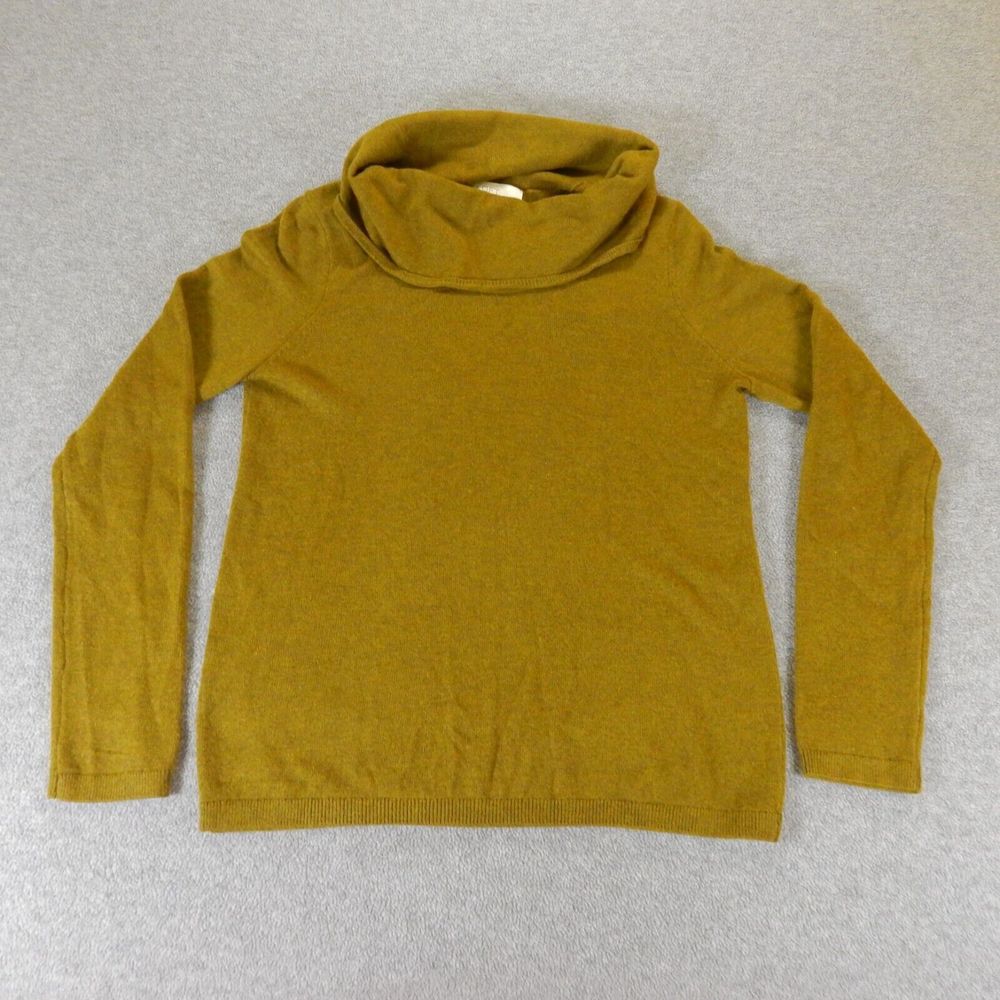 Ann Taylor LOFT Womens Sweater Small Green Cowl Neck Office Career Shirt Top